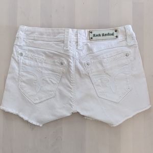 Rock Revival Charlotte White Denim Shorts